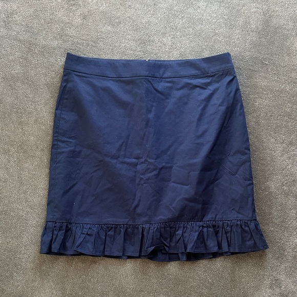 J. Crew Ruffle Mini Skirt in Cotton Poplin - Picture 1 of 3